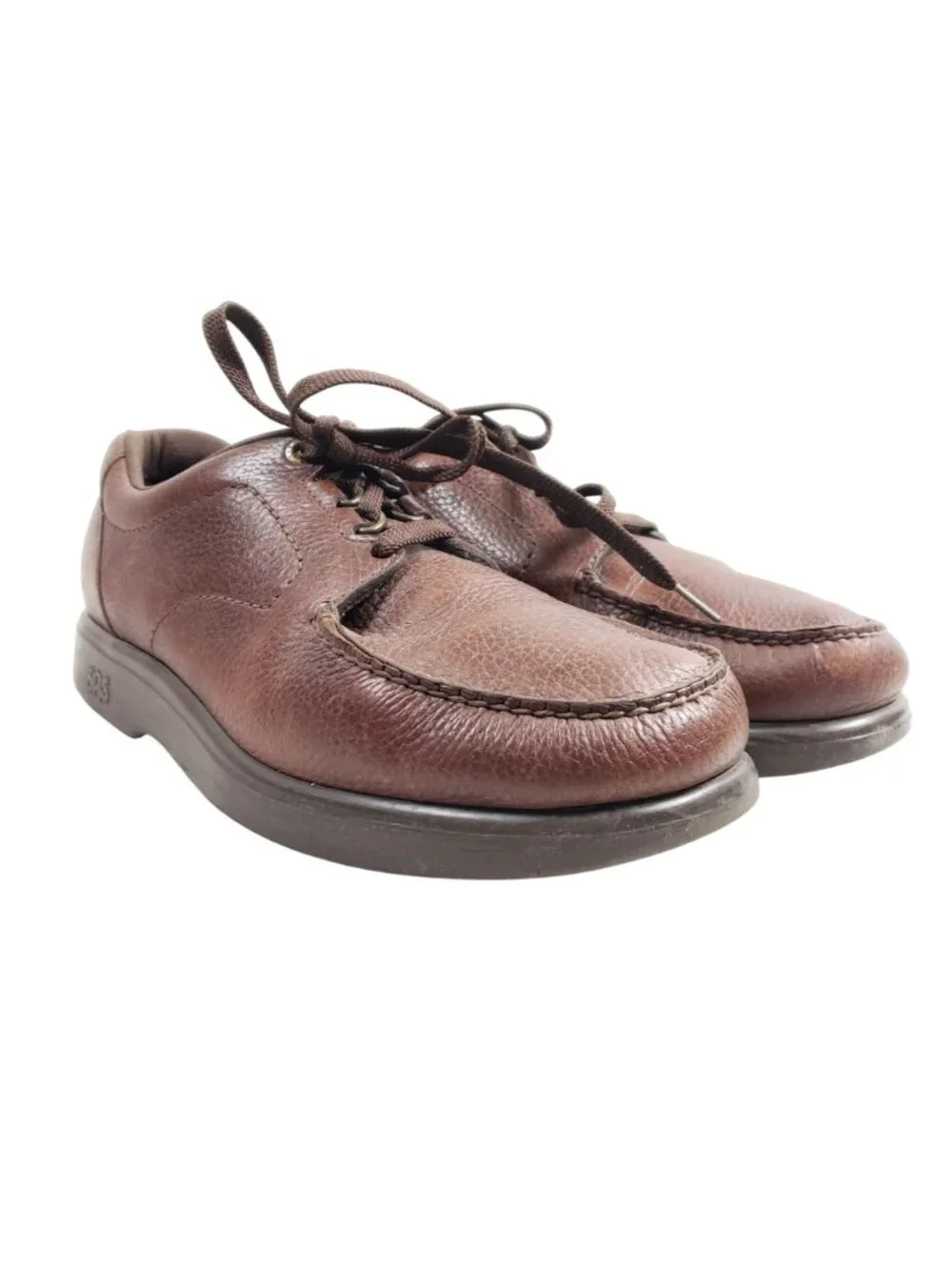 SAS Mens Size 11W Brown Leather Comfort Shoes TriPad Sole Lace-Up Casual